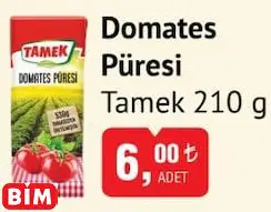 TAMEK DOMATES PÜRESİ